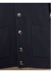 Bugatti Kardigan 7600 65567B Granatowy Regular Fit. Kolor: niebieski. Materiał: wełna #3