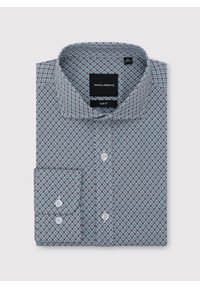 Pako Lorente - PAKO LORENTE - Koszula męska we wzór geometryczny. Materiał: elastan, bawełna. Długość rękawa: długi rękaw. Długość: długie. Wzór: geometria #6