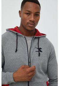 Diadora dres męski kolor szary. Kolor: szary. Materiał: dresówka #3