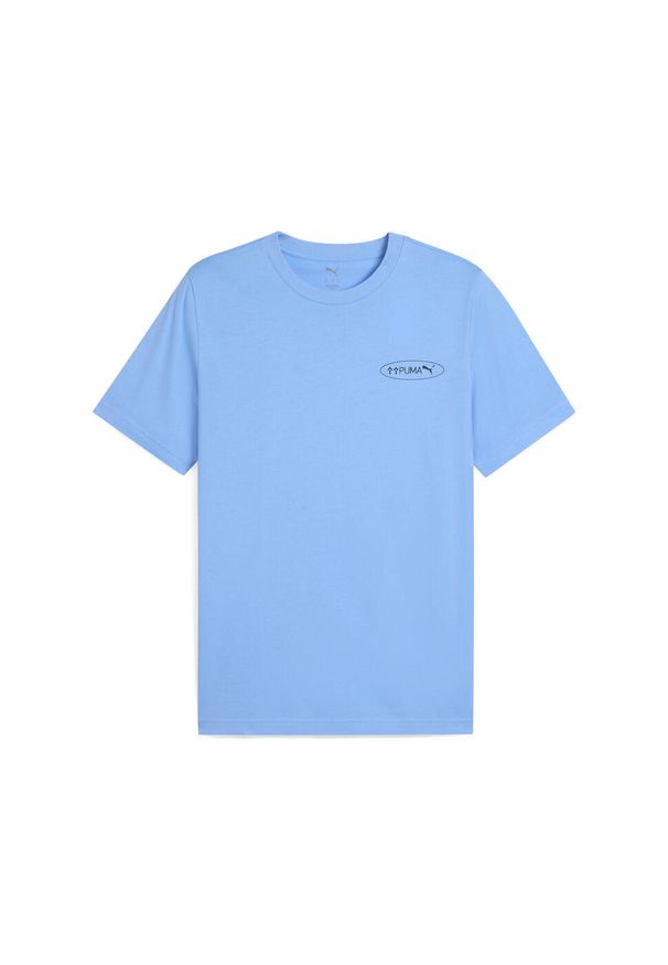 Puma - Męska koszulka Graphics 3 Circles PUMA Team Light Blue. Kolor: niebieski. Materiał: guma. Wzór: nadruk