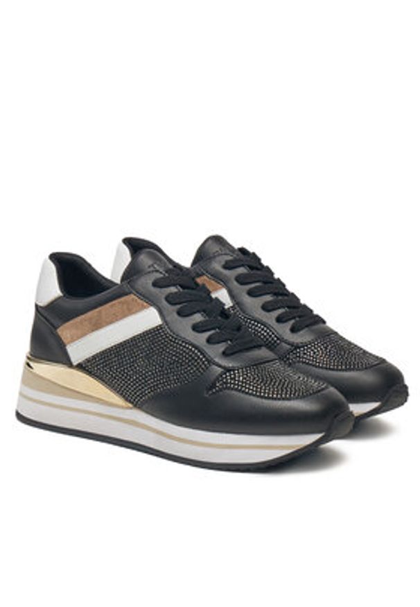 TwinSet - TWINSET Sneakersy 242TGT18A Czarny. Kolor: czarny. Materiał: skóra