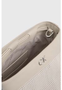 Calvin Klein torebka kolor beżowy. Kolor: beżowy #5