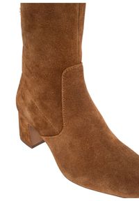 Ochnik - Buty damskie. Kolor: brązowy. Materiał: skóra, zamsz. Szerokość cholewki: normalna. Obcas: na obcasie. Styl: elegancki, klasyczny. Wysokość obcasa: średni #3