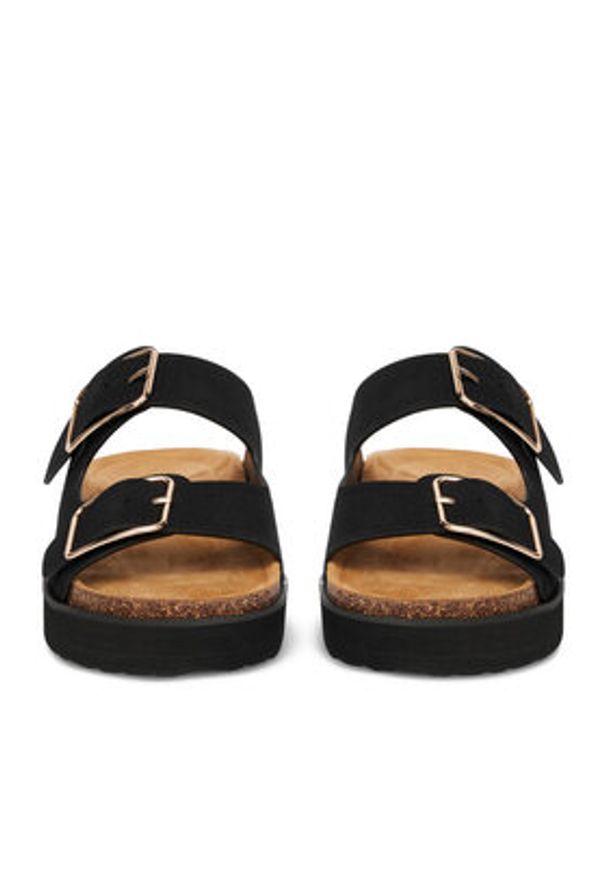 DeeZee Klapki CEO-LB-P2181 Czarny. Kolor: czarny. Materiał: skóra