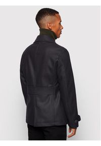 BOSS - Boss Płaszcz wełniany Uflox 50445849 Czarny Slim Fit. Kolor: czarny. Materiał: wełna