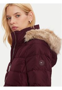 TOMMY HILFIGER - Tommy Hilfiger Kurtka puchowa Heritage WW0WW43234 Bordowy Regular Fit. Kolor: czerwony. Materiał: syntetyk