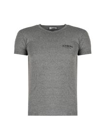 Iceberg T-shirt | ICE1UTS02 | Mężczyzna | Szary. Typ kołnierza: dekolt w kształcie V. Kolor: szary. Materiał: bawełna, elastan. Wzór: nadruk