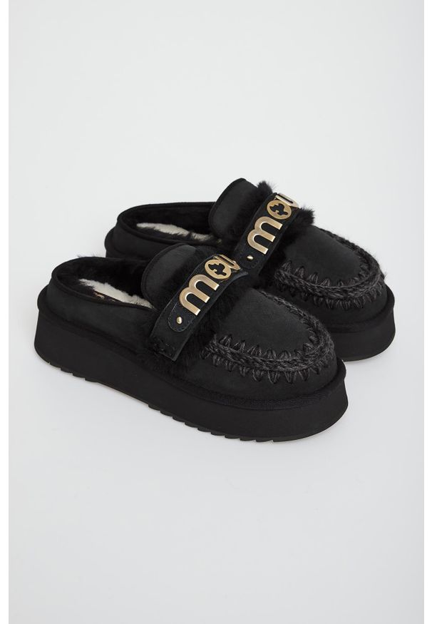 Mou - Klapki damskie skórzane mule MOU. Materiał: skóra