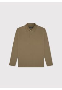 Pako Lorente - PAKO LORENTE – Oliwkowe polo longsleeve. Okazja: na co dzień. Typ kołnierza: polo. Kolor: oliwkowy, czarny, niebieski. Materiał: bawełna, elastan. Długość rękawa: długi rękaw. Długość: długie. Styl: casual #8