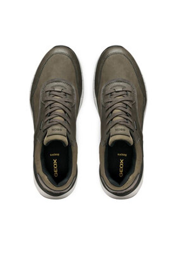 Geox Sneakersy U Branthon B Abx U56M6A 0EKBU C3009 Khaki. Kolor: brązowy. Materiał: skóra