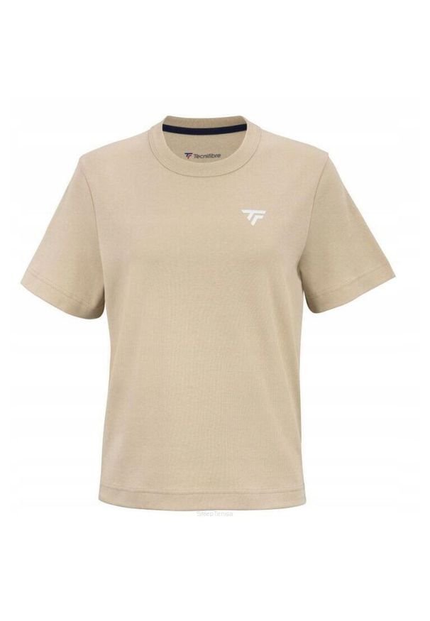 TECNIFIBRE - Koszulka tenisowa damska Tecnifibre Graphic Tee 2025. Kolor: beżowy. Sport: tenis