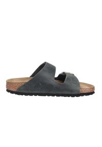Klapki unisex Birkenstock Arizona Thyme Oiled Leather. Okazja: na plażę. Kolor: czarny. Materiał: skóra. Styl: sportowy