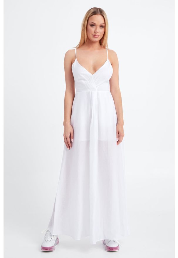 Sukienka Emporio Armani gładkie, na ramiączkach, na lato, maxi