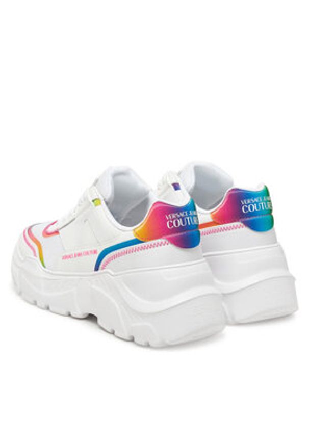 Versace Jeans Couture Sneakersy 78VA3SC4 Biały. Kolor: biały. Materiał: skóra