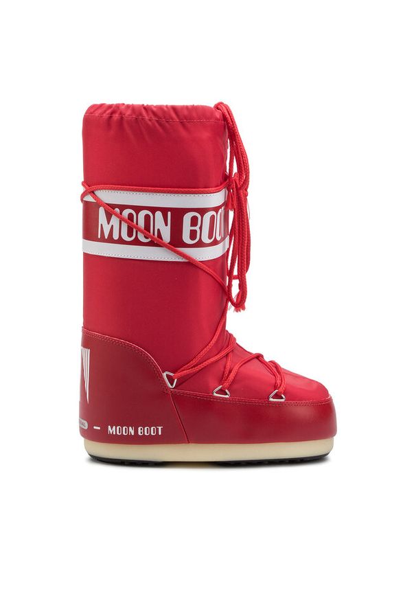 Śniegowce Moon Boot. Kolor: czerwony. Materiał: nylon