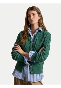 Polo Ralph Lauren Kardigan 211972104502 Zielony Regular Fit. Typ kołnierza: polo. Kolor: zielony. Materiał: wełna #1