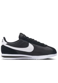 Buty damskie Nike Cortez Textile DZ2795-001 - czarne. Kolor: czarny. Materiał: tkanina, syntetyk, guma, skóra. Szerokość cholewki: normalna. Wzór: jodełka. Model: Nike Cortez #1