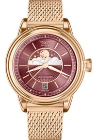 AVIATOR - Zegarek Aviator Zegarek damski Aviator V.1.33.2.265.5 różowe złoto. Kolor: złoty, wielokolorowy, różowy #1