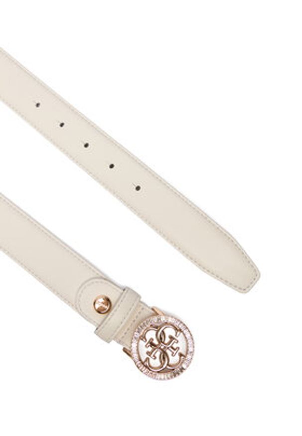 Guess Pasek Damski BW9284 P5430 Biały. Kolor: biały. Materiał: skóra