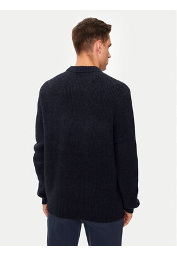 Mustang Sweter Emil C 1015801 Granatowy Regular Fit. Kolor: niebieski. Materiał: syntetyk