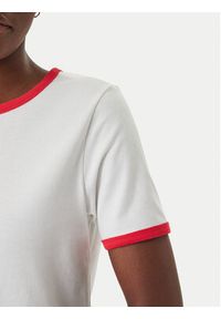 Tommy Jeans T-Shirt Wavy Flag Contrast Ringer DW0DW22306 Biały Regular Fit. Kolor: biały. Materiał: bawełna #5