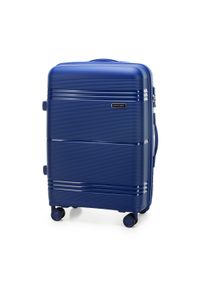Wittchen - Zestaw jednokolorowych walizek z polipropylenu. Kolor: niebieski. Styl: elegancki #8
