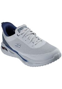 skechers - Adidasy Skechers Arch Fit Orvan - Kin, Mężczyźni. Kolor: szary. Materiał: materiał
