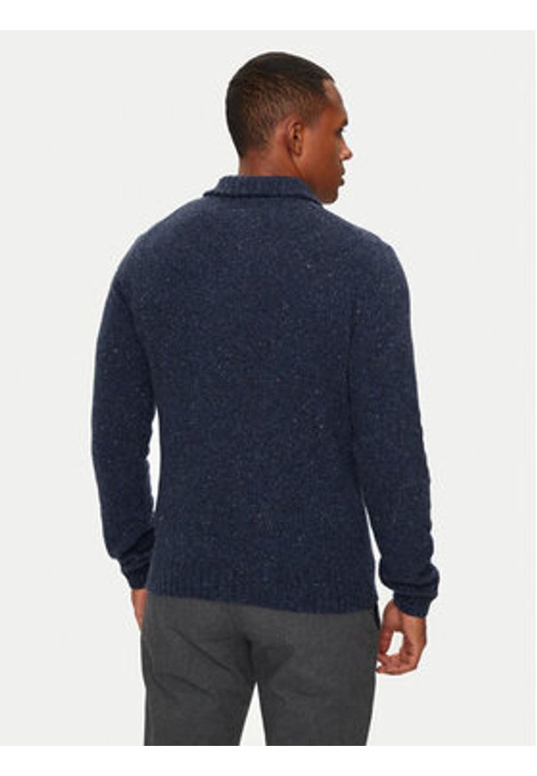 Colmar Golf 4403 6YQ Granatowy Regular Fit. Typ kołnierza: golf. Kolor: niebieski. Materiał: wełna