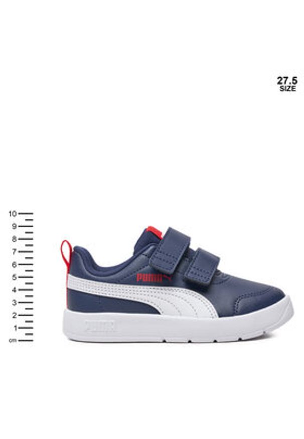 Puma Sneakersy Courtflex V3 V PS 397642 03 Granatowy. Kolor: niebieski. Materiał: skóra