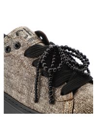 CheBello - Czarne Sneakersy Chebello Modne Obuwie Damskie Na Platformie. Okazja: na co dzień. Zapięcie: sznurówki. Kolor: czarny. Szerokość cholewki: normalna. Obcas: na platformie #7