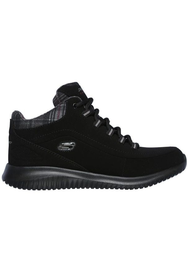 skechers - Buty do chodzenia dla dzieci Skechers Just Chill. Wysokość cholewki: za kostkę. Zapięcie: sznurówki. Kolor: czarny. Materiał: materiał, tkanina, skóra. Szerokość cholewki: normalna. Sport: turystyka piesza