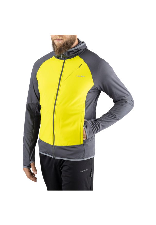Bluza techniczna męska Viking Dimaro. Kolor: żółty. Styl: sportowy. Sport: turystyka piesza