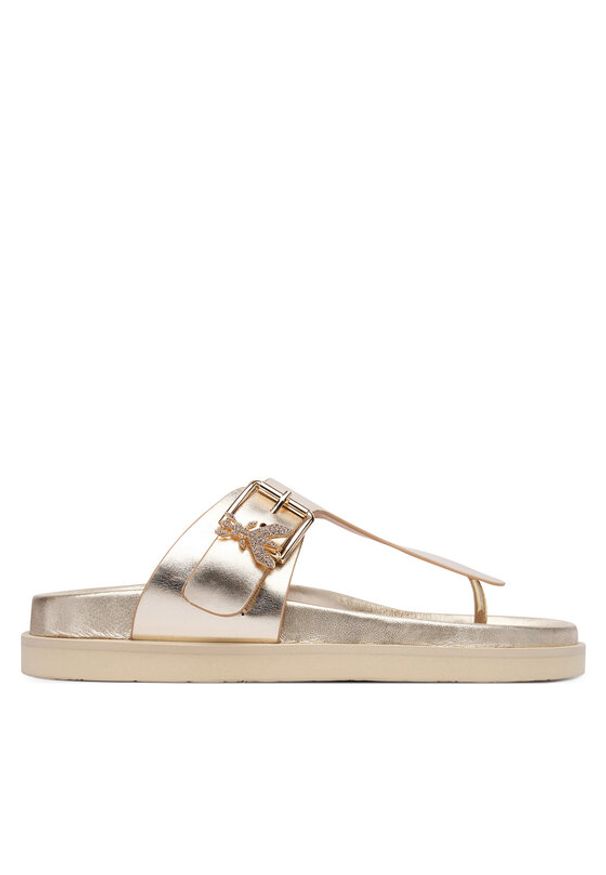 Patrizia Pepe Japonki PPJ405.27 Złoty. Kolor: złoty. Materiał: skóra