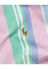 Ralph Lauren - RALPH LAUREN - Koszula w paski Slim Fit. Typ kołnierza: polo. Kolor: różowy, wielokolorowy, fioletowy. Materiał: tkanina. Wzór: paski #6