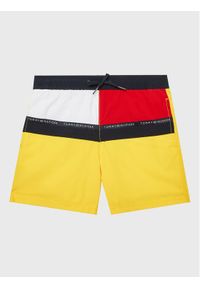 TOMMY HILFIGER - Tommy Hilfiger Szorty kąpielowe UB0UB00481 Żółty Regular Fit. Kolor: żółty. Materiał: syntetyk #1