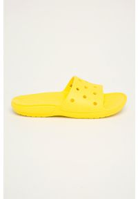 Crocs - Klapki Classic Crocs Slide 206121. Kolor: żółty. Materiał: materiał, guma. Wzór: gładki #1