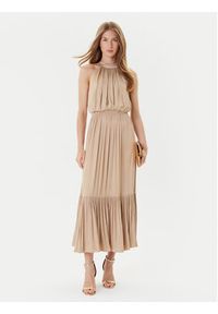 Morgan Sukienka koktajlowa 222-RAMAGE Beżowy Regular Fit. Kolor: beżowy. Materiał: syntetyk. Styl: wizytowy #5