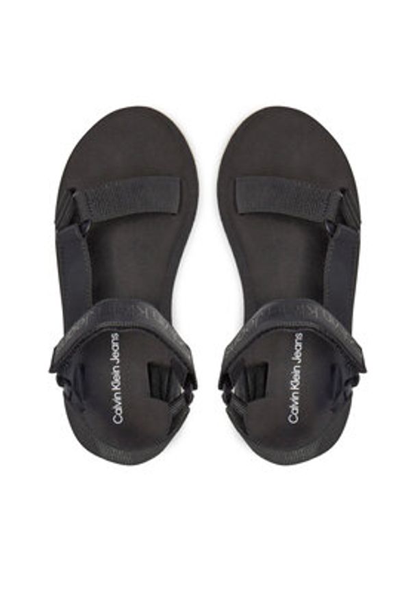 Calvin Klein Jeans Sandały Sandal Velcro Webbing Dc YW0YW01353 Czarny. Kolor: czarny. Materiał: materiał
