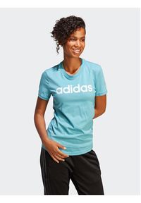 Adidas - adidas T-Shirt Essentials Slim Logo T-Shirt IC0629 Niebieski Slim Fit. Kolor: niebieski. Materiał: bawełna #4
