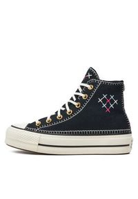 Converse Trampki Chuck Taylor All Star Lift Crafted Stitching Platform A08731C Czarny. Kolor: czarny. Obcas: na platformie