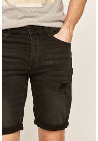 Only & Sons - Szorty jeansowe. Okazja: na co dzień. Kolor: czarny. Materiał: jeans. Wzór: gładki. Styl: casual #4