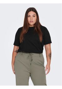 ONLY Carmakoma T-Shirt 15287998 Czarny Regular Fit. Kolor: czarny