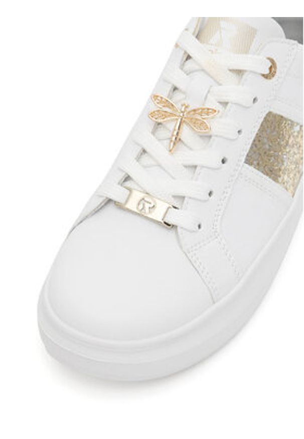 Rieker Revolution Lifestyle Sneakersy W1202-82 Biały. Kolor: biały. Materiał: skóra