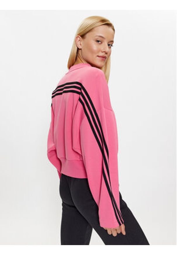Adidas - adidas Bluza Future Icons 3-Stripes Sweatshirt IL3054 Różowy Loose Fit. Kolor: różowy. Materiał: bawełna