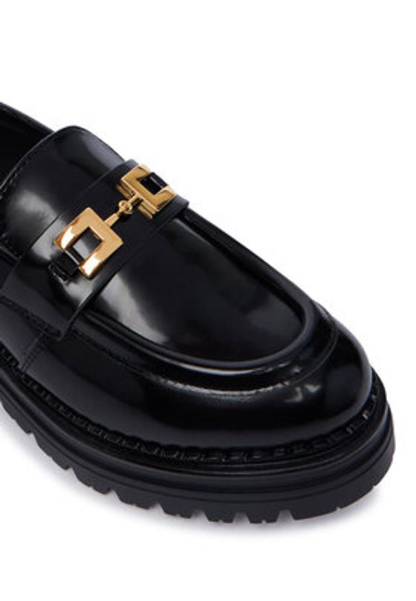 Elisabetta Franchi Loafersy F4A4-E0644-1259 S Czarny. Kolor: czarny. Materiał: skóra