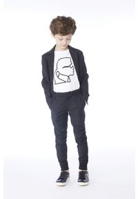 Karl Lagerfeld - T-shirt dziecięcy 126-150 cm. Okazja: na co dzień. Kolor: biały. Materiał: bawełna, dzianina. Wzór: nadruk. Styl: casual #1