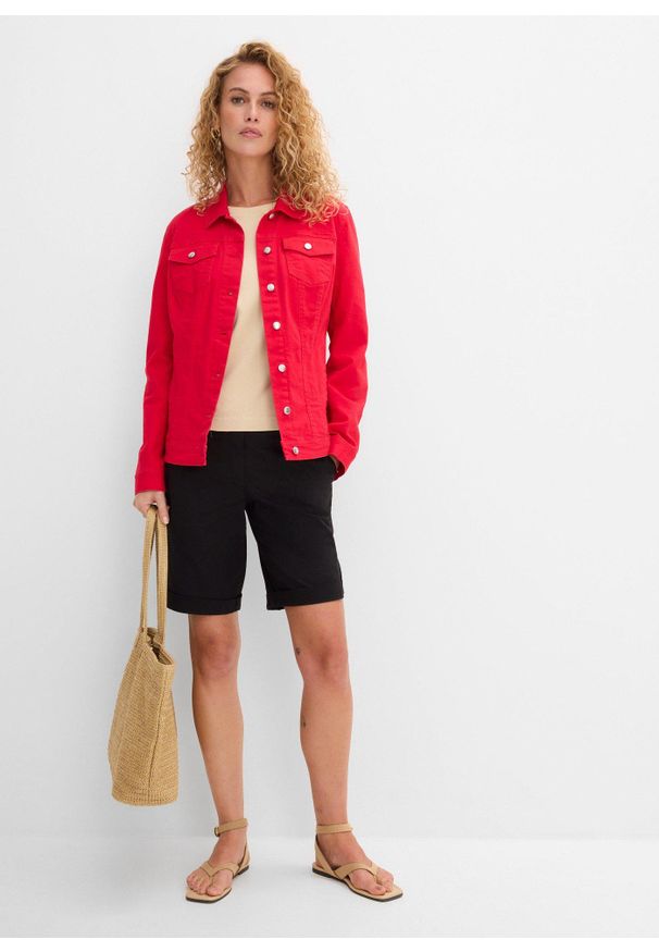 bonprix - Bermudy ze stretchem. Kolor: czarny