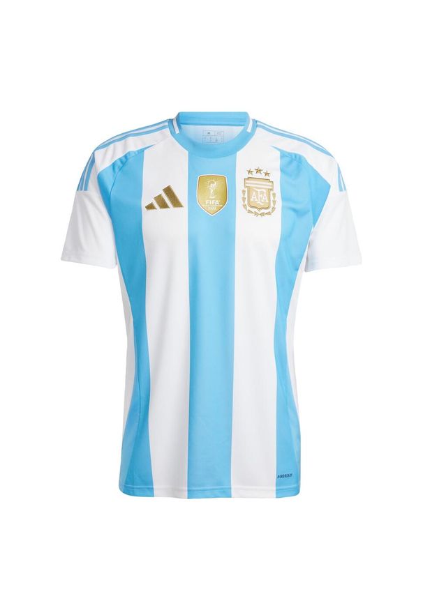 Adidas - Koszulka Argentina 24 Home. Kolor: biały, wielokolorowy, niebieski. Materiał: materiał