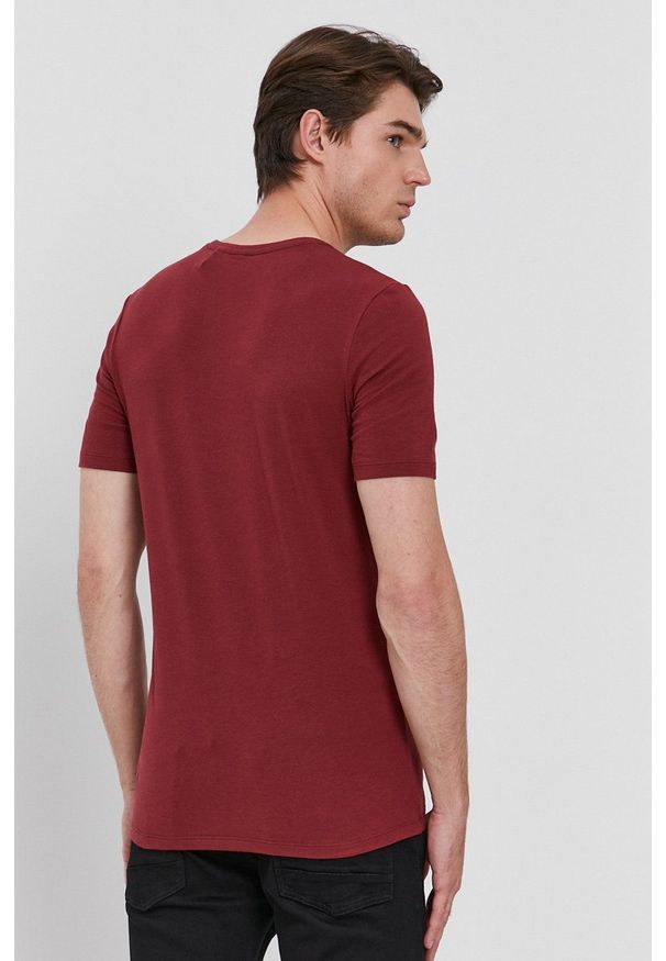 G-Star RAW - G-Star Raw - T-shirt. Kolor: czerwony. Materiał: bawełna. Wzór: aplikacja