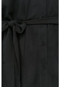 TwinSet - Twinset - Sukienka. Okazja: na co dzień. Kolor: czarny. Materiał: tkanina, materiał. Długość rękawa: długi rękaw. Typ sukienki: proste. Styl: casual #5